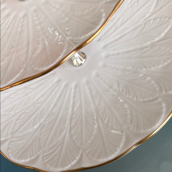 LENOX CHINA TWO TIERED GREENFIELD TERRACE SERVER - Picture 10 of 14